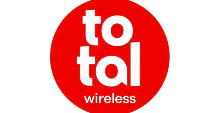 Logo is a red circle with white text, first line is “to” and second line is “tal,” spelling total, with wireless on the bottom.